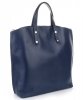 GEANȚĂ DIN PIELE shopper bag Genuine Leather bleumarin 6047